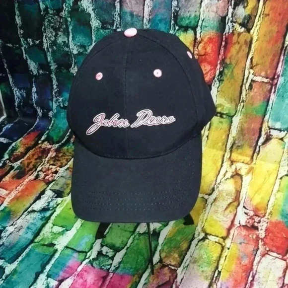 John‎ Deere women’s hat navy and pink adjustable back - Picture 1 of 6